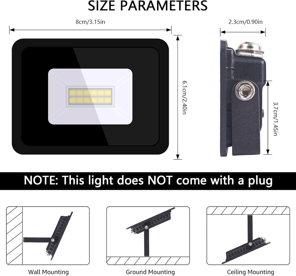 Energy Efficient 10W LED Spotlight with Versatile Mounting & Touch Control
