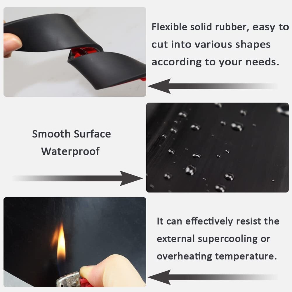Adhesive Rubber Strips with Adhesive Backing Self Stick Neoprene Solid Rubber...