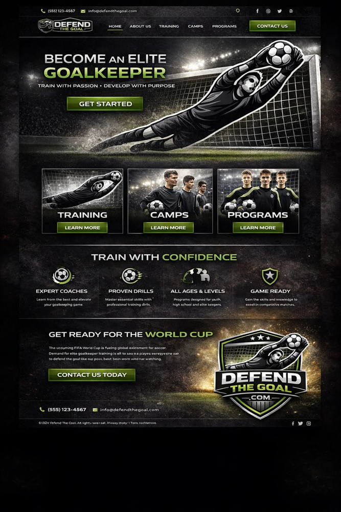 DefendTheGoal.com | Goalkeeper Training, Camps & Coaching Domain