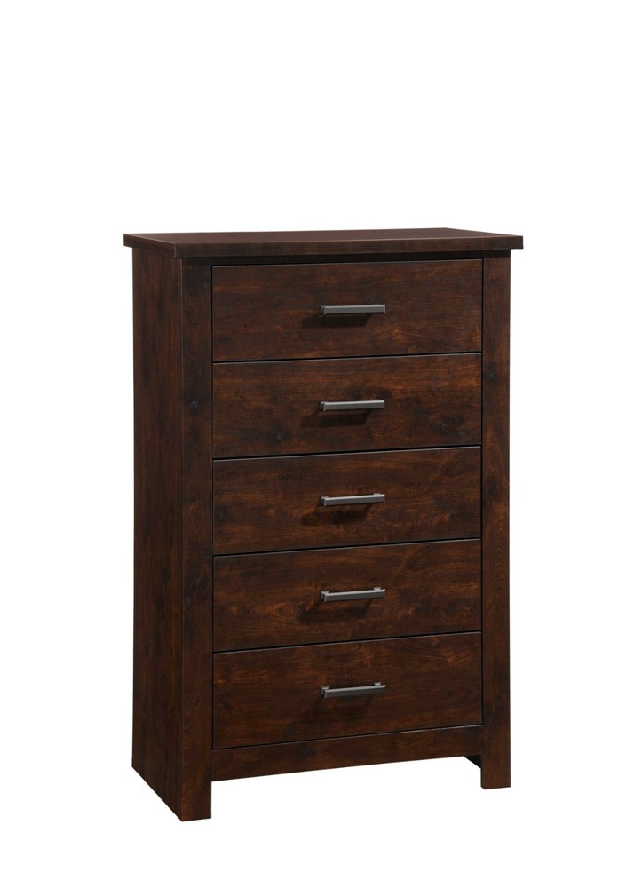 3Pc Brown King Canopy Bed Chest Nightstand Set Storage Footboard Solid Wood