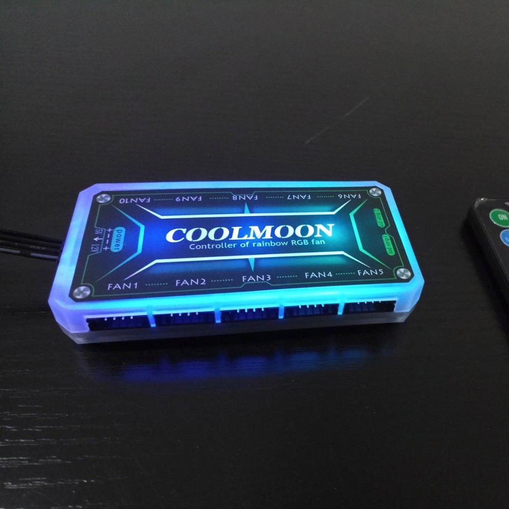 RGB Fan Controller Remote Control Computer Case PC Cooler Chassis Silent Fan Hub