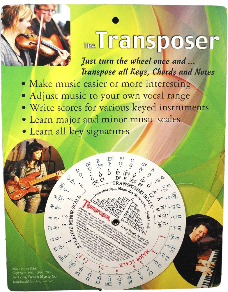Music Transpose Tool for Notes, Chords and Key Signature