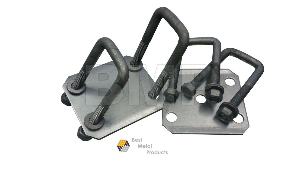 (3) Boat Trailer Spring Axle Square M14 U-Bolt Kits 1000308