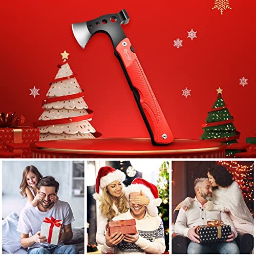 Multitool Axe Survival Gear, 14-in-1 Multi Tool Axe Hammer Camping Hatchet