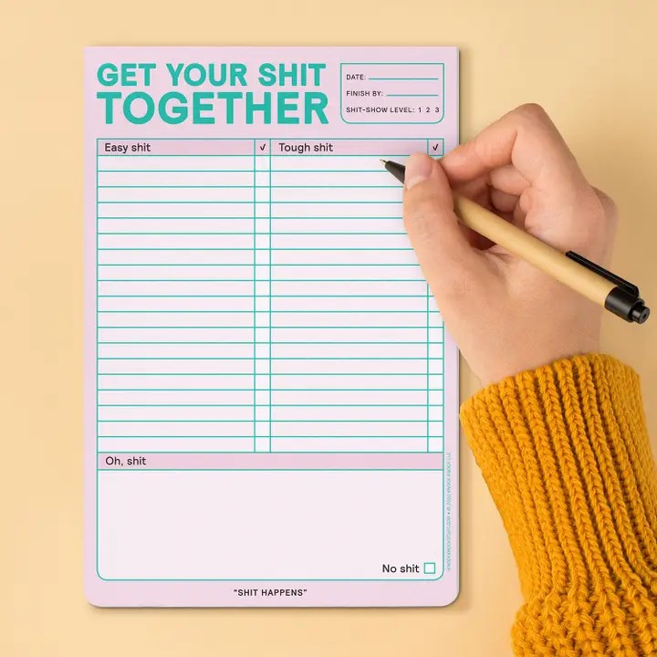 Knock Knock Refresh Get Your Sh*t Together Notepad