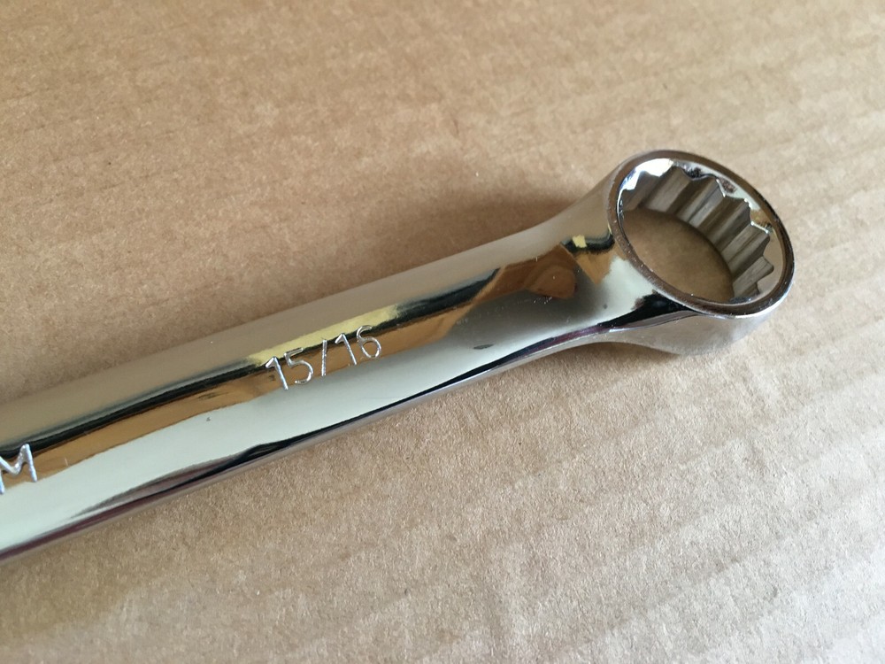 MASTER MECHANIC 15/16" 12 POINT CHROME VANADIUM COMBINATION SPANNER WRENCH NOS