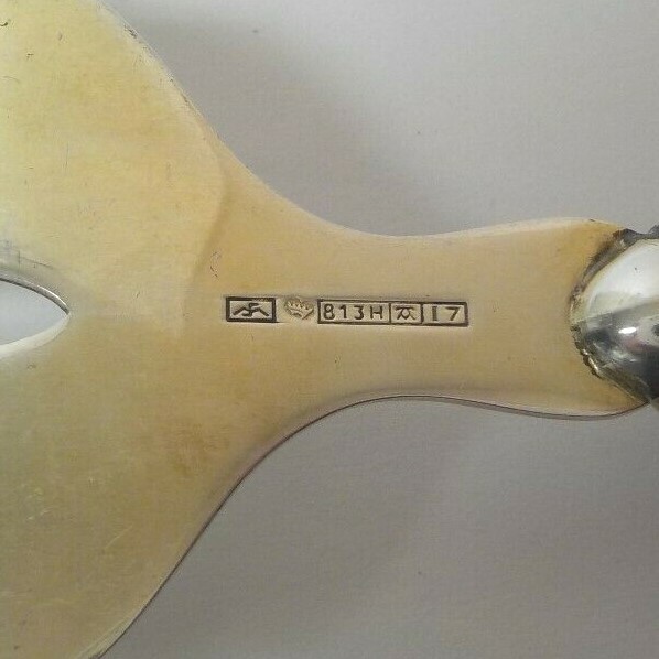 Finland 813 Silver 6.75" Serving Fork, 30 grams, Monogram "K S"