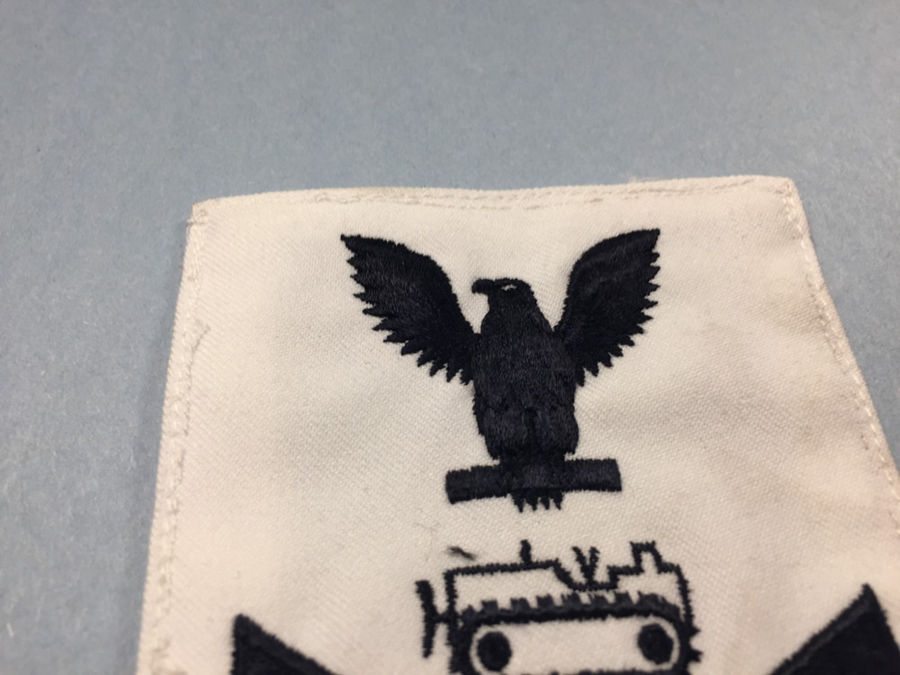 US Navy - Equipment operator 3rd class (male size) Bk/ wht. patch