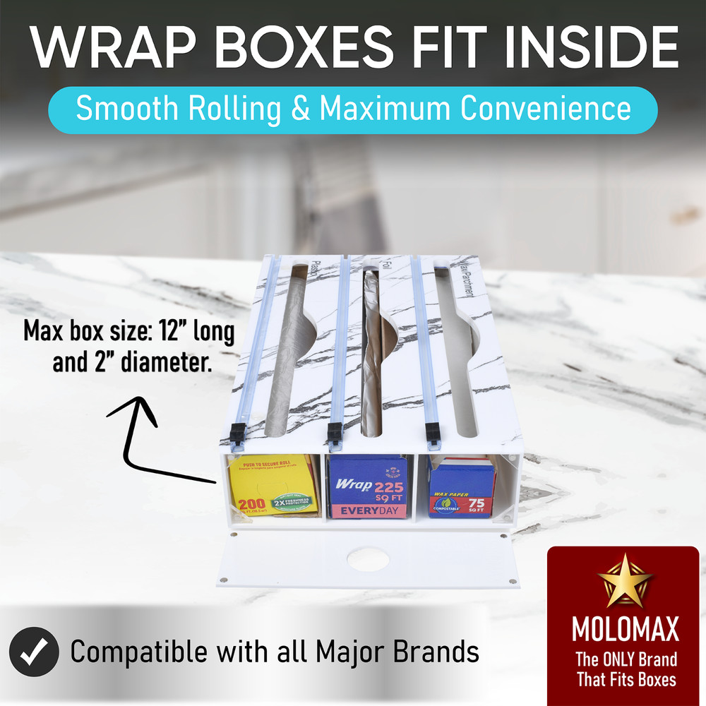 Molomax Extra Large Plastic Bag & Wrap Organizer for Drawer and Wall Mount