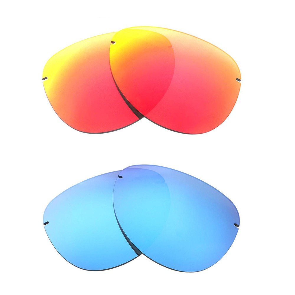 Walleva Fire Red + Ice Blue Polarized Lenses For Oakley Tailpin Sunglasses