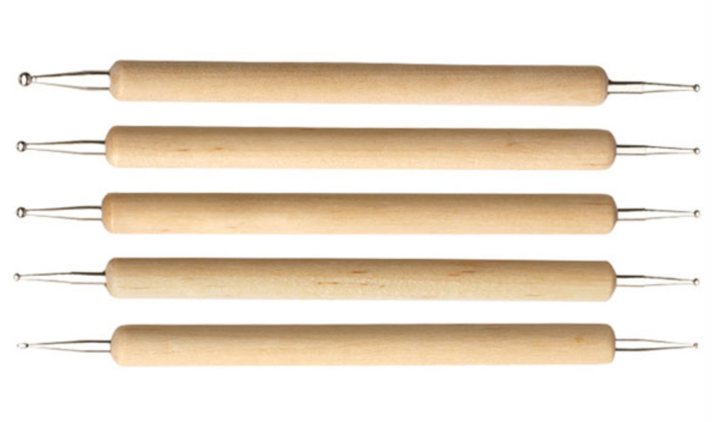 Set of 5 Double Sided Head Drop Pull Tools for Lemko Pysanka, Polish Pisanka