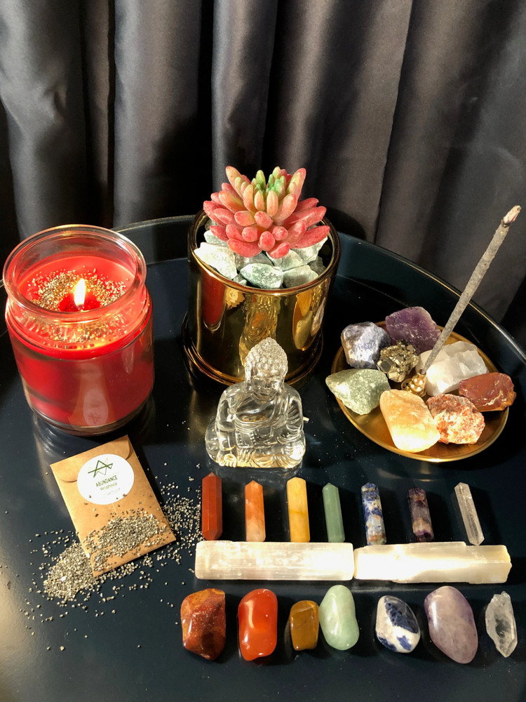 Large Chakra Crystal Healing Set - Metaphysical