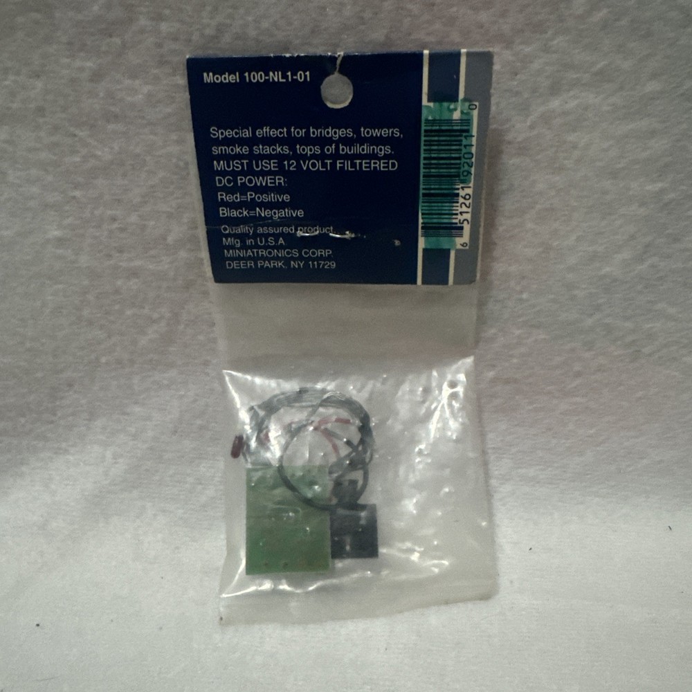 Miniatronics Ho Scale Two Directional Red Warning Light #Nl1-01 For Train Set