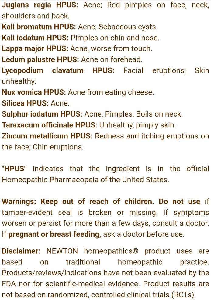 Newton Homeopathics Acne 1 FL OZ