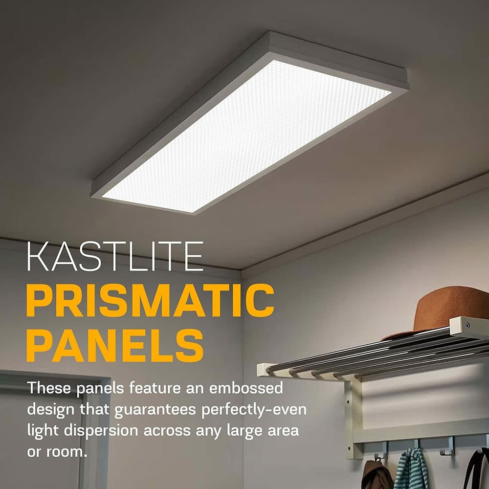 KastLite .125" Prismatic Lighting Panel Diffuser for Overhead Fixtures | 4 Pack