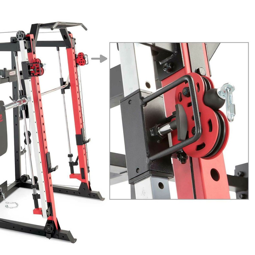 Marcy Smith Machine Cage System Home Gym | SM-4033 Pull Up Bar Dips Landmine