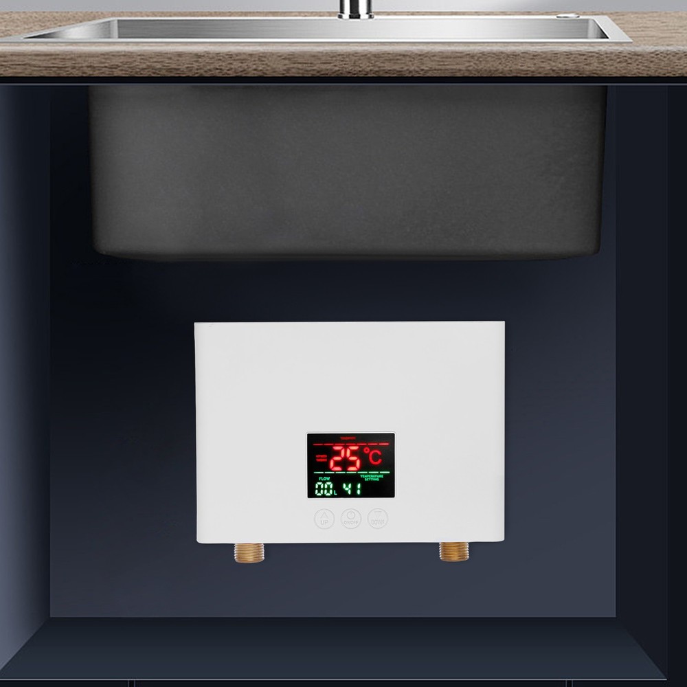 Kitchen Electric Hot Tankless Water Heater 110V Shower Instant Boiler Bathroom