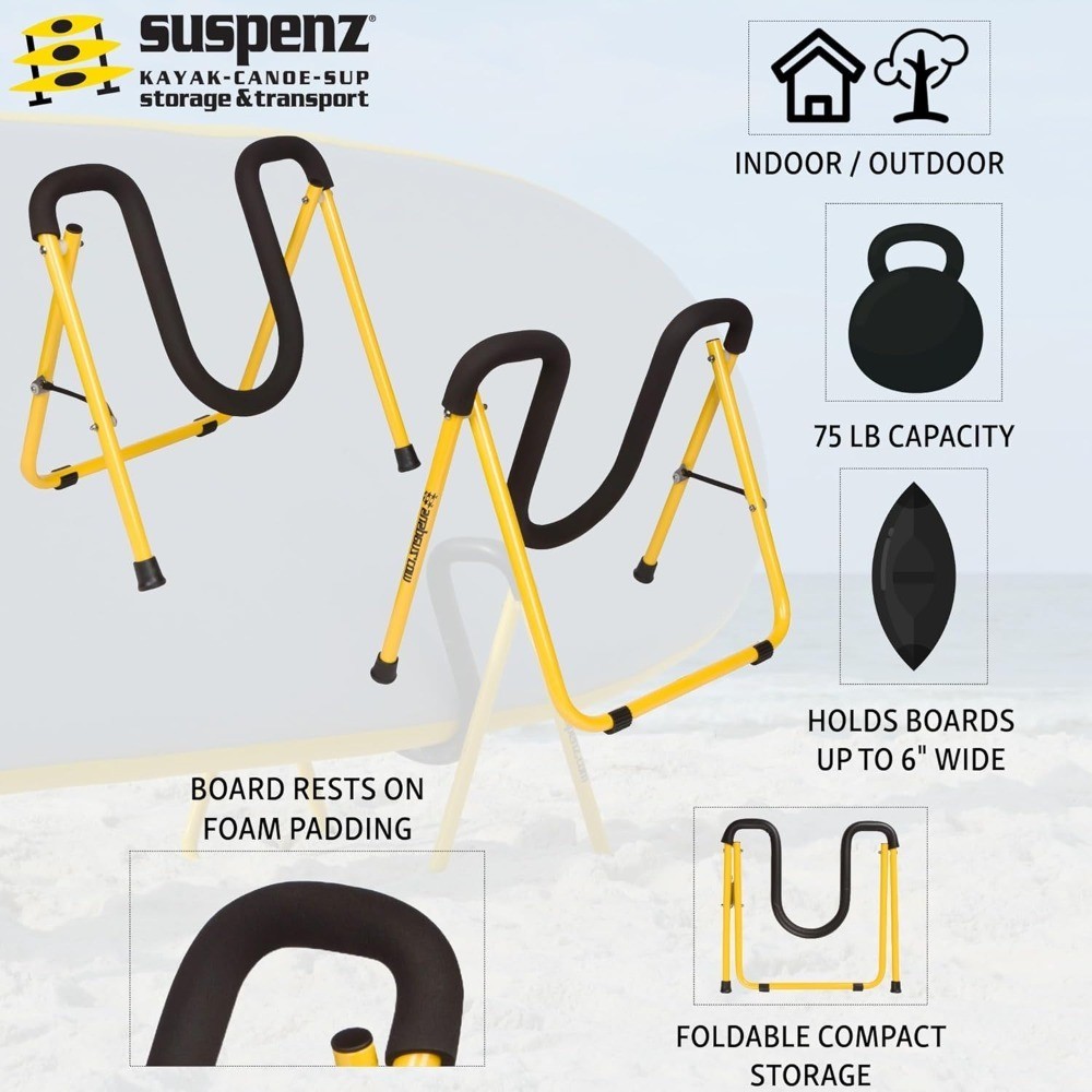 Foldable Stand Up Paddle Board SUP Surfboard Storage Rack Portable EZ Fold