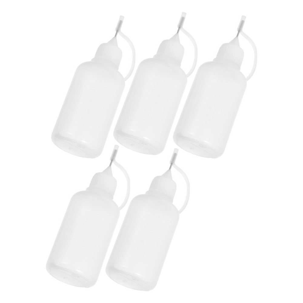 5 Pcs Dispensing and Bottling Empty Glue Applicator Liquid Container