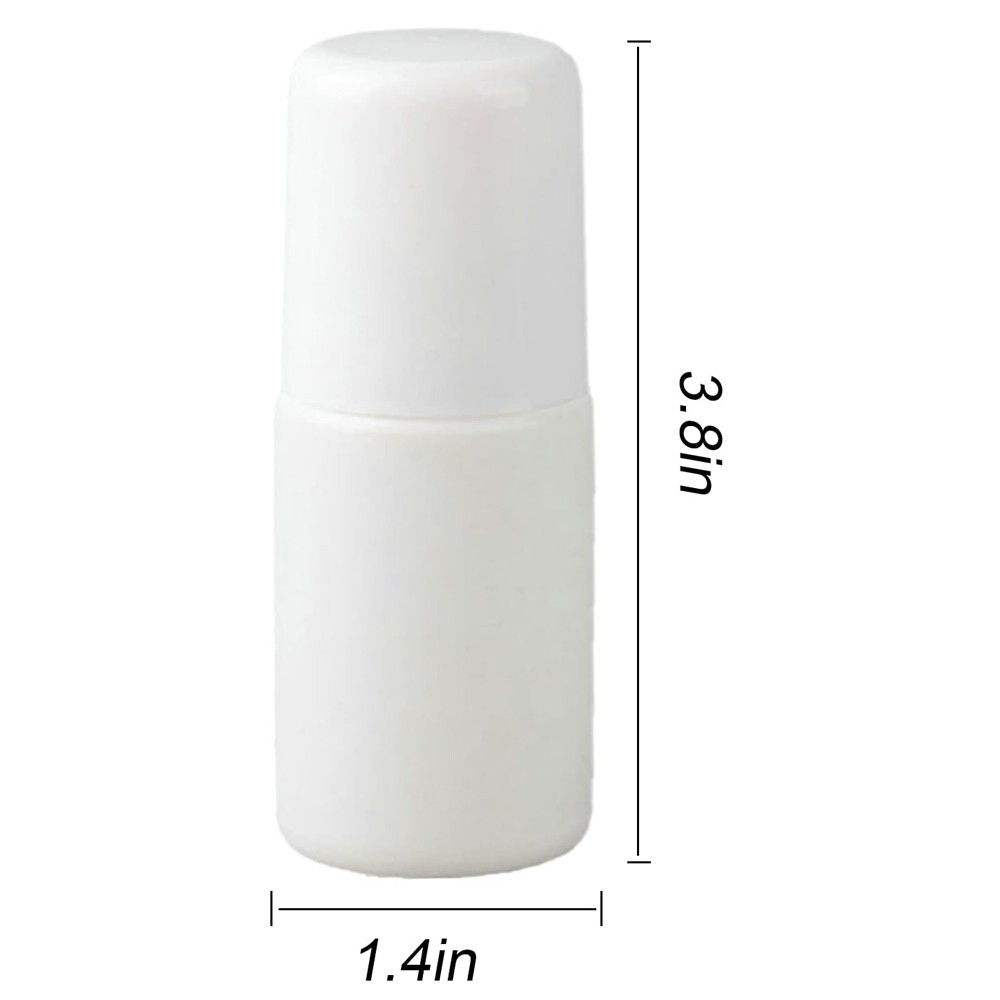 3 Pcs Refillable Roll On Bottles Empty Plastic Rollerball Bottles Dispenser 50ML