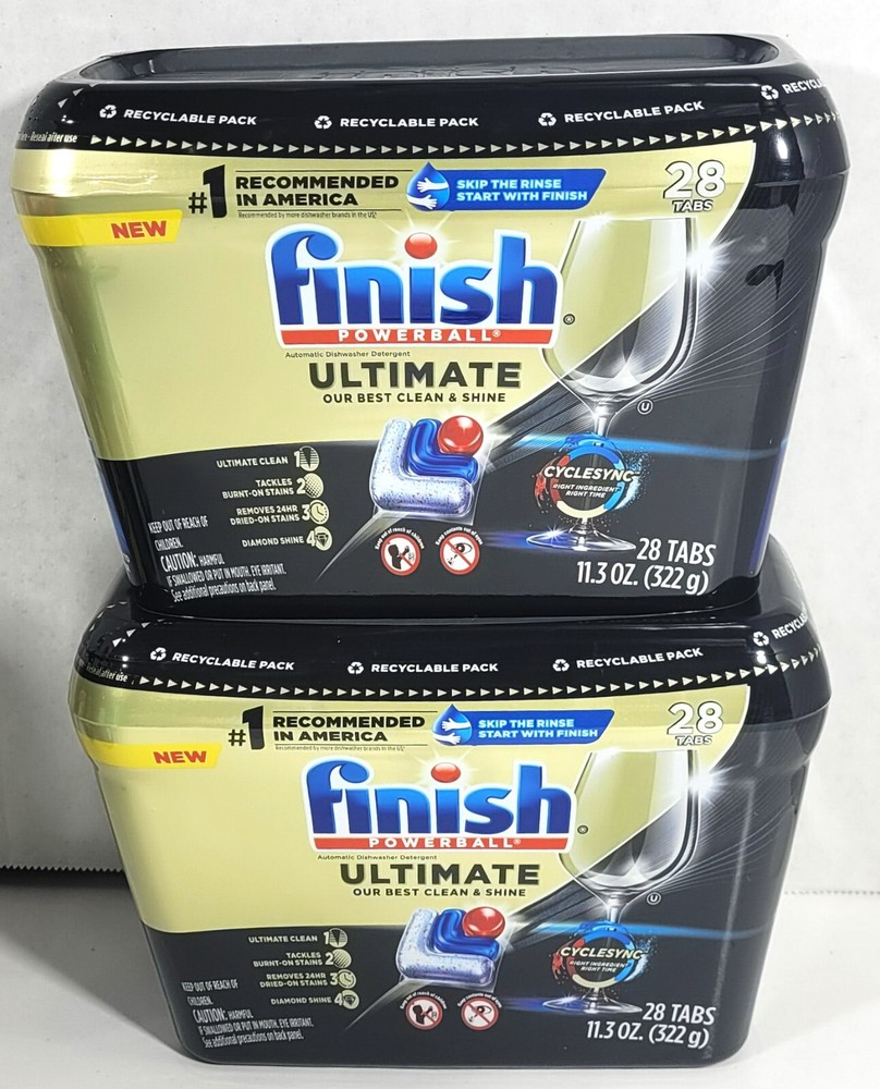 2 pack - Finish Ultimate Dishwasher Detergent Tabs - 28 Ct Each