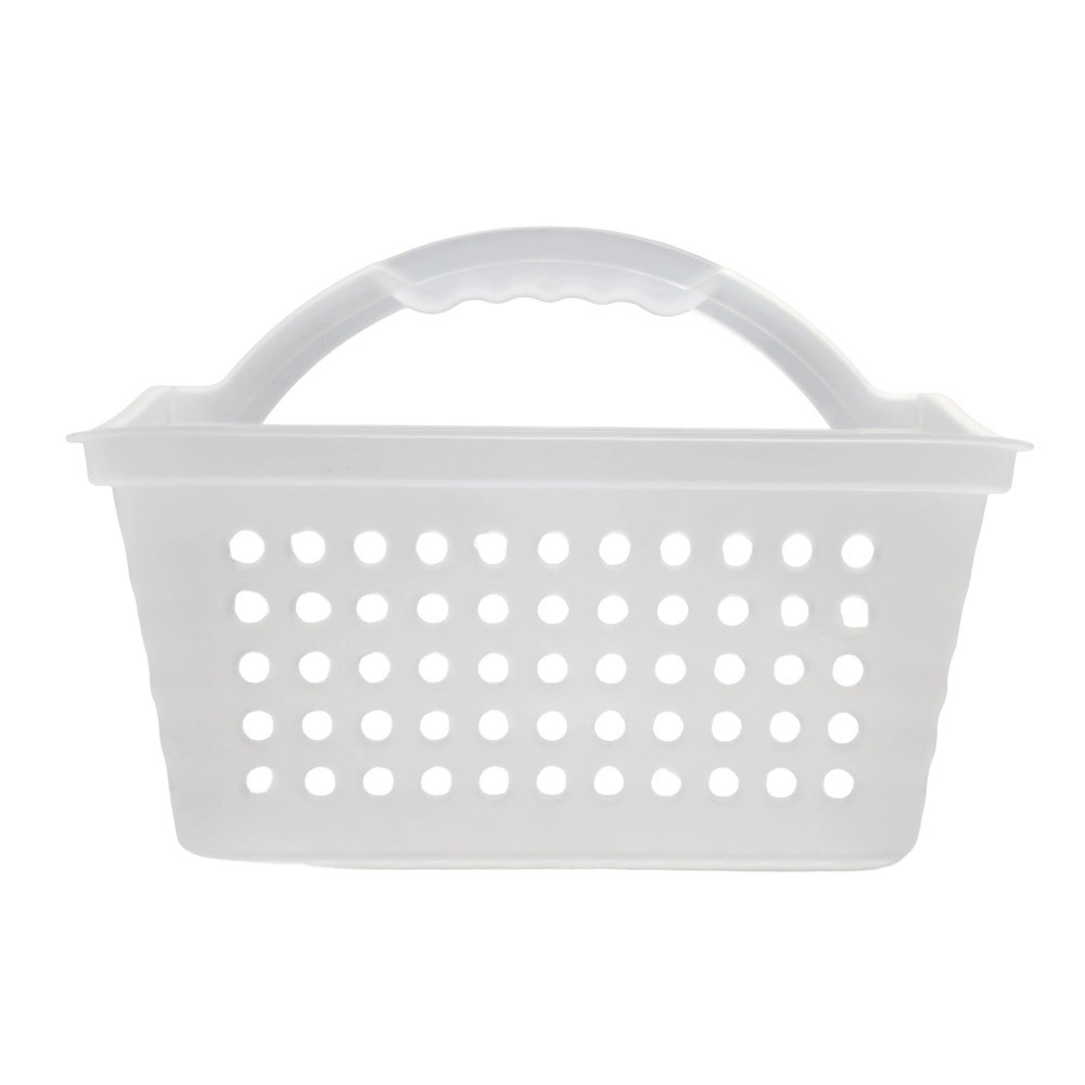 Portable Small Plastic Bath Organizer 2 Pack Frosted Storage