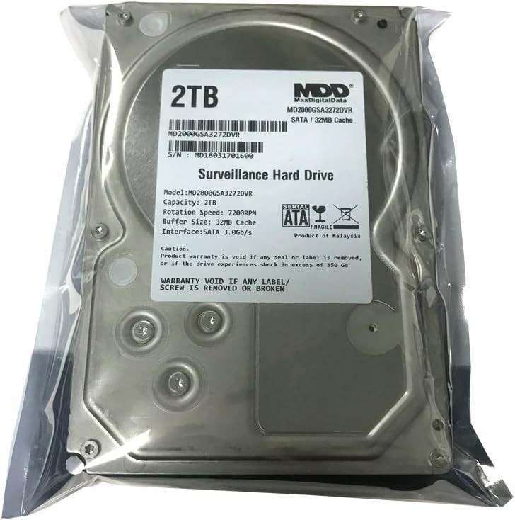 High-Performance 2TB Surveillance Hard Drive with Fast Data Transfer Rate