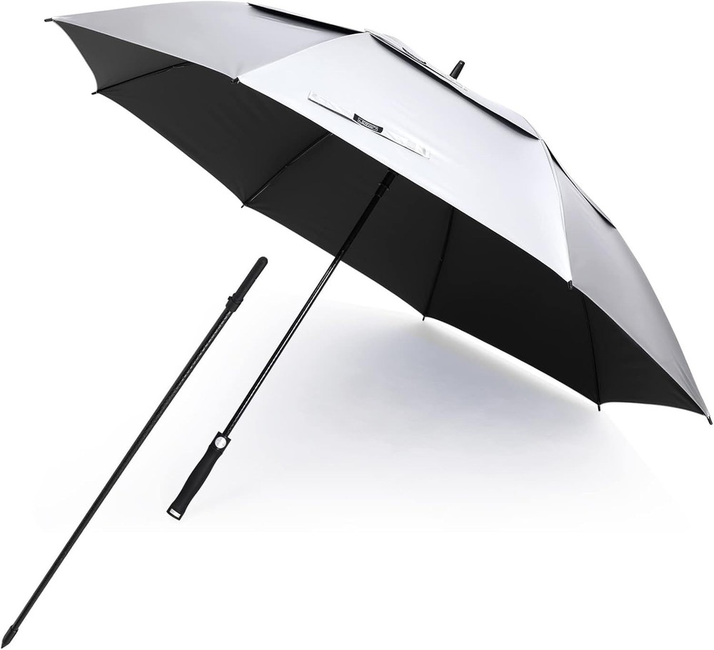 Sturdy 68" Golf/Beach Umbrella - Auto Open Windproof UV Protection Extra Large