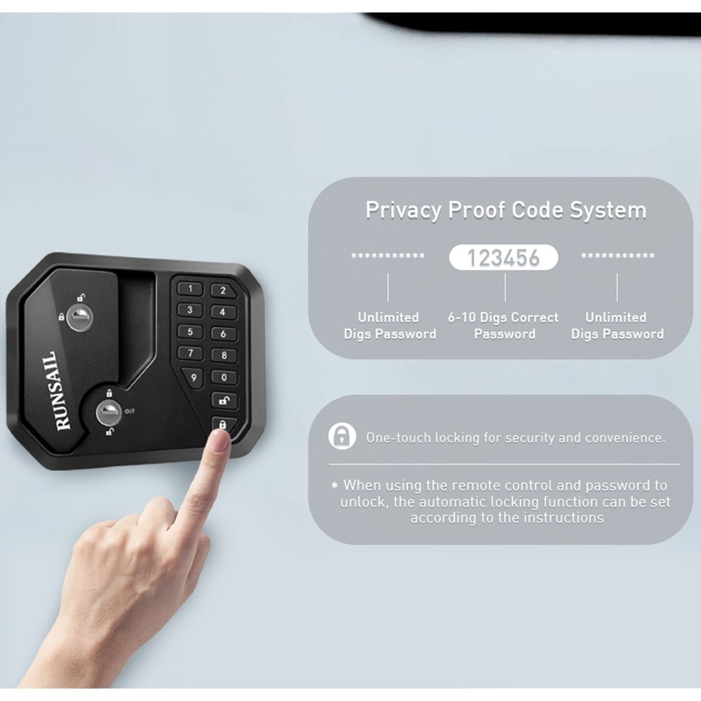 RUNSAIL RV Door Lock Keyless Entry with Password &Remote,Full Metal Construction