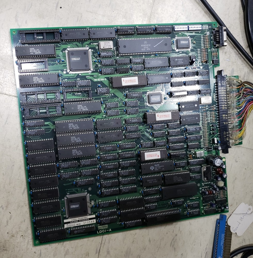 Grand Striker Human Cup Arcade Video Game PCB Human 1993