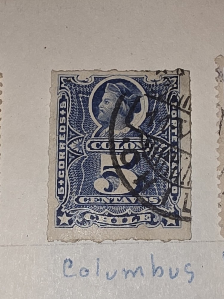 Vintage Chile 5c Stamp Used - #F792