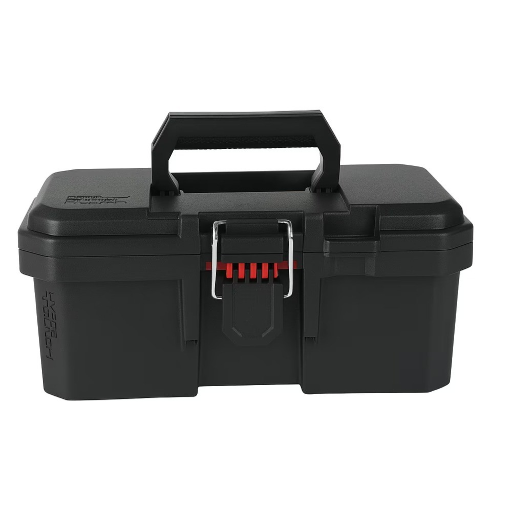 13 Inch Heavy-Duty Resin Toolbox with Foldable Handle and Padlock Compatibility