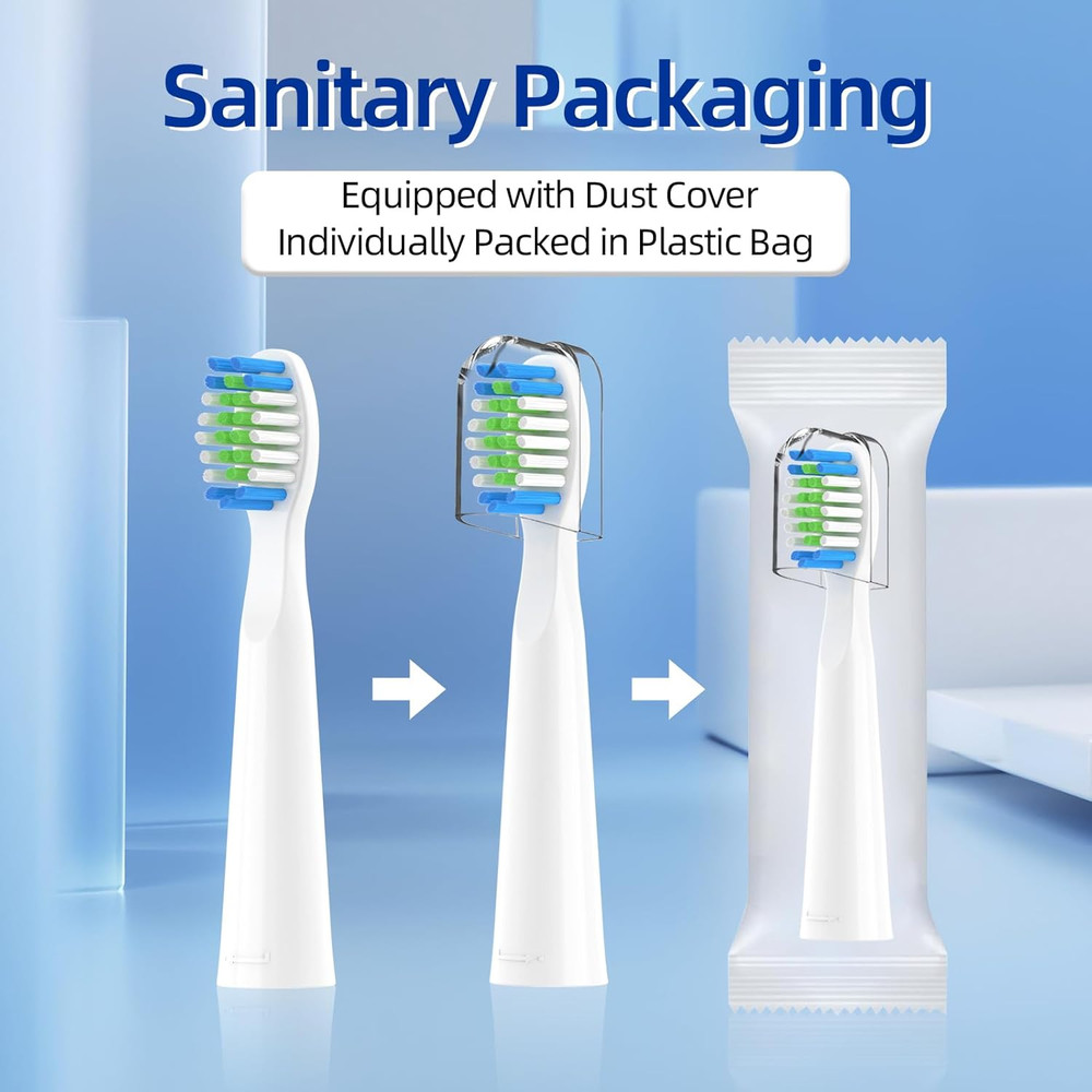 Compatible with Bitvae D2 Electric Toothbrush Replacement Heads, for Bitvae D2 E
