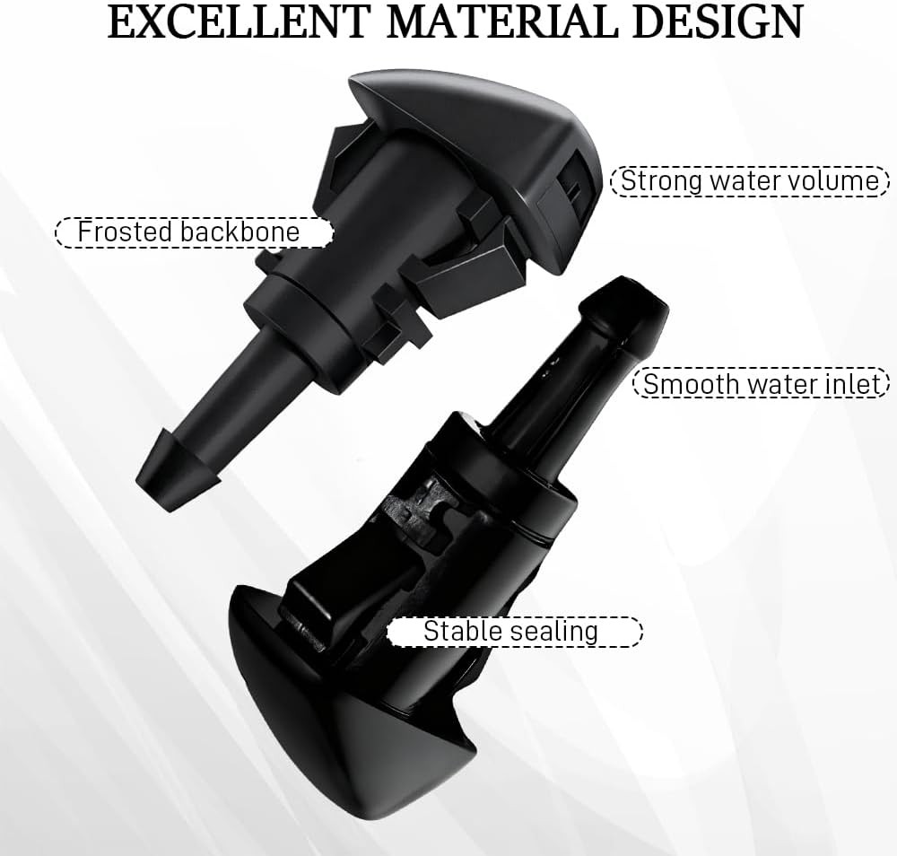 2PCS Front Windshield Washer Nozzles, Spray Nozzle, Windshield Washer Spray Jet