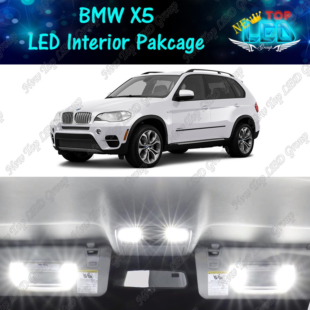 CANBUS White LED Lights Interior Package Kit for 2007 - 2013 BMW X5 Series E70