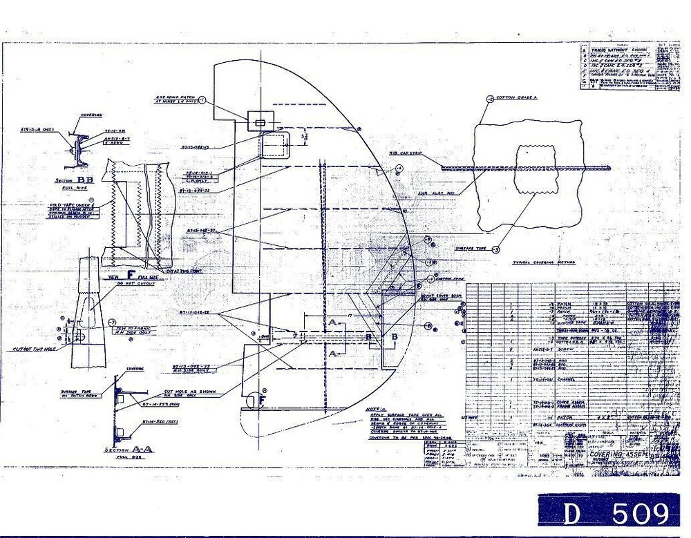P-40 Curtiss Warhawk Tomhawk Aircraft Engineering Plan Blueprints 1940's RARE