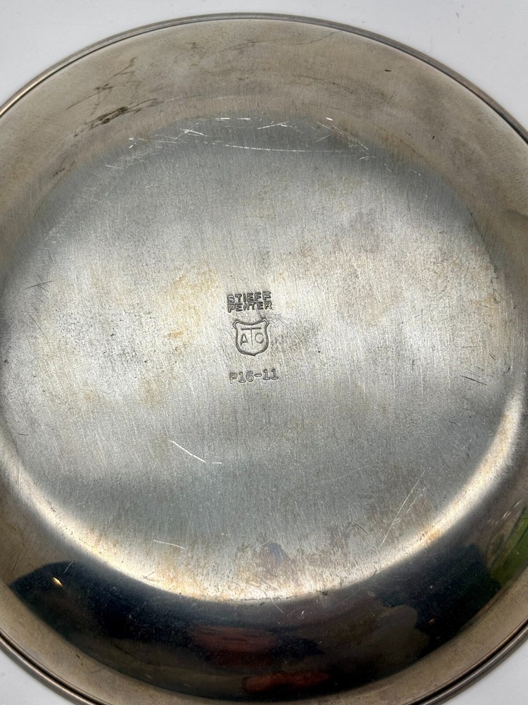 Stieff Pewter Shallow Dish
