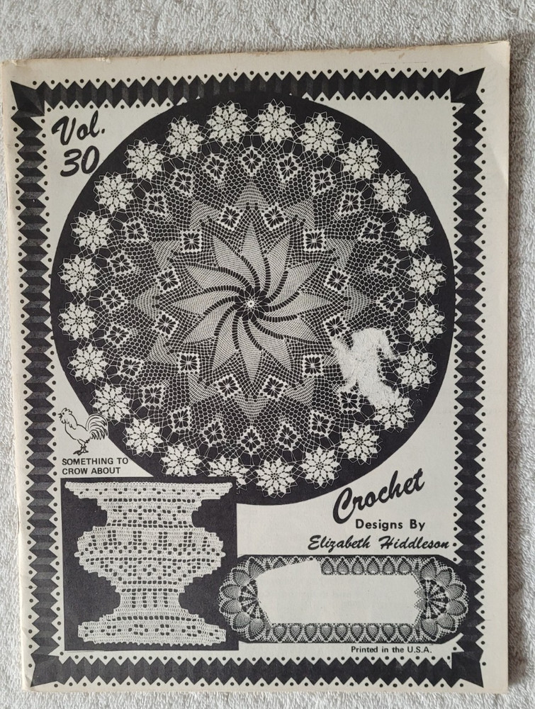 Preowned Designs by Elizabeth Hiddleson Crochet Pattern Books 24 patterns total