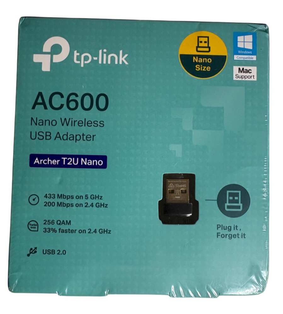 TP-Link Archer T2U AC600 Mini Wireless USB Adapter - New