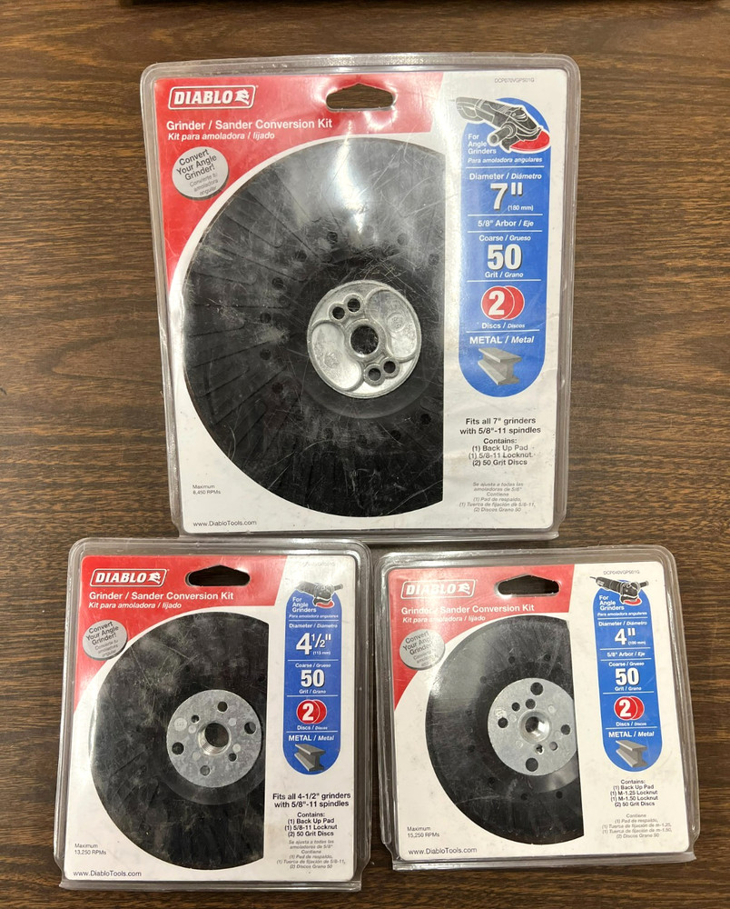 Diablo Grinder/Sander Conversion Kits