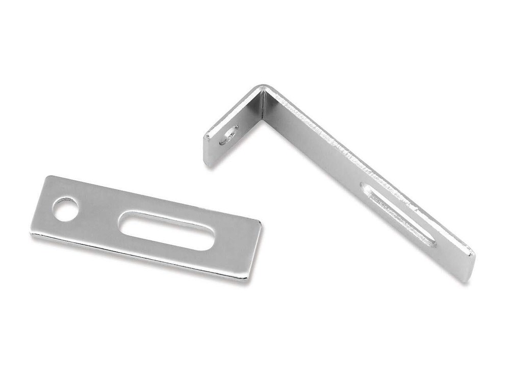 Bikers Choice Flat Chrome Exhaust Support Bracket 7/8 X 3 Inch Universal Custom