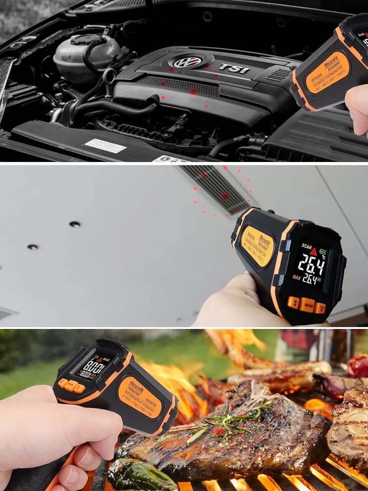 Advanced Digital Temperature Gun with High/Low Limit Settings - Battery Included