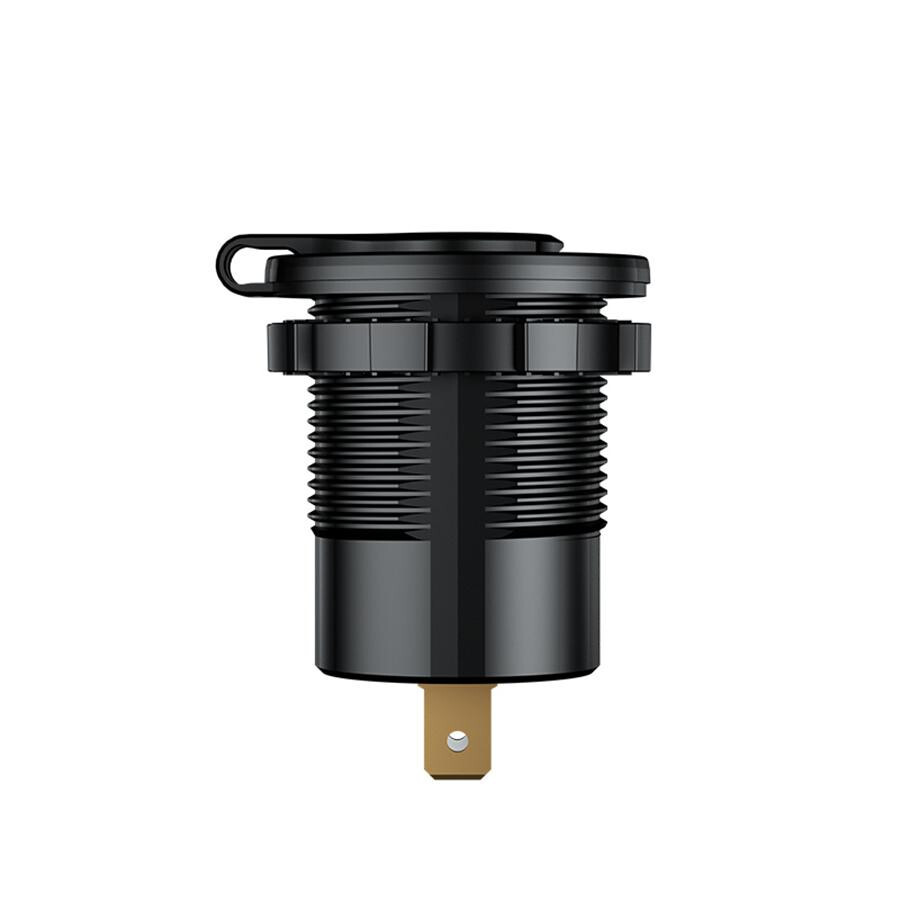 Car Cigarette Lighter Socket Power Outlet Dual USB Ports Charging LED Voltmeter