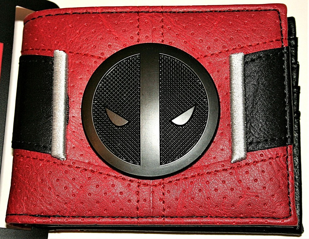Marvel Comics Deadpool Metal Logo Uniform Material Wallet NEW NOS Tags Billfold