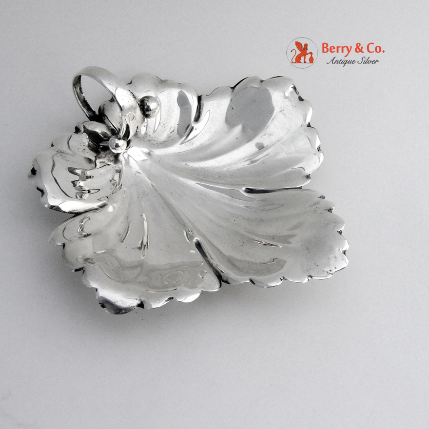 Leaf Serving Dish Sterling Silver Weidlich 1930