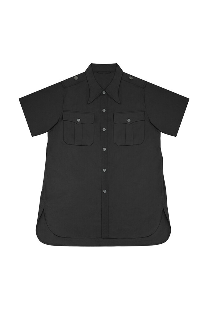 WW2 German Panzer Black Short Sleeve Shirt