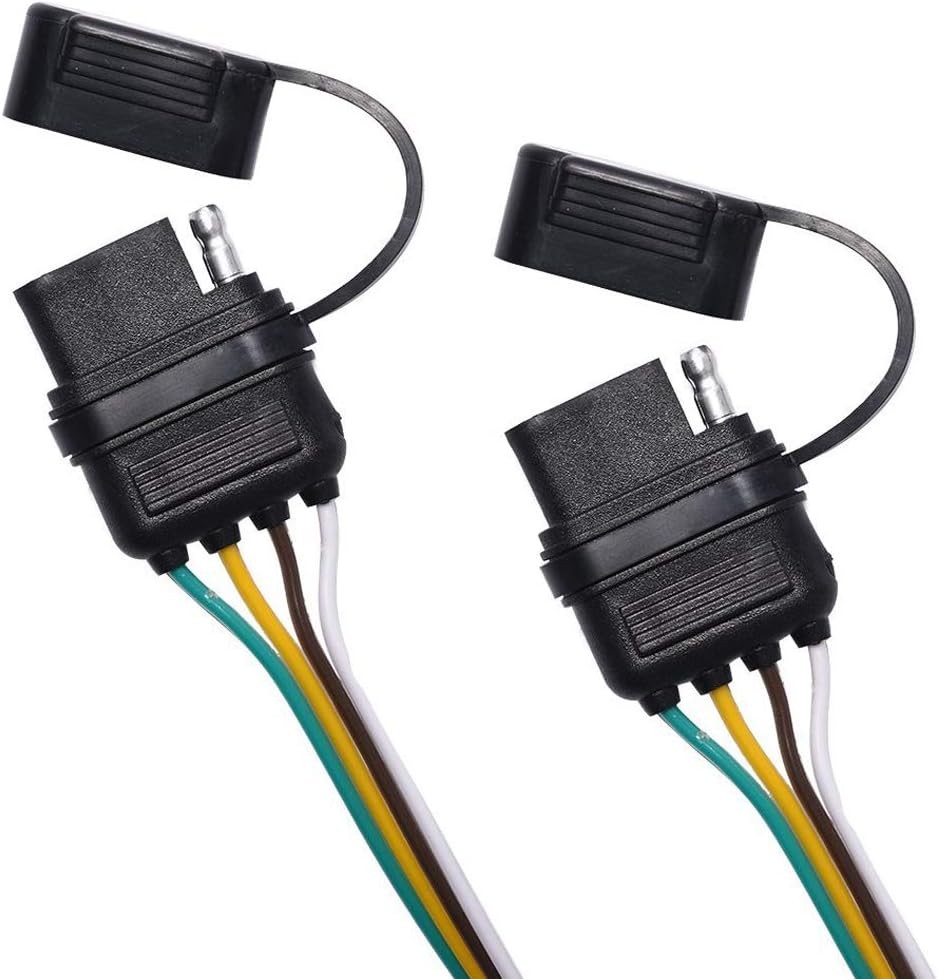 Universal 4-Way Flat Y-Splitter Plug for Tailgate Light Bars & Trailer
