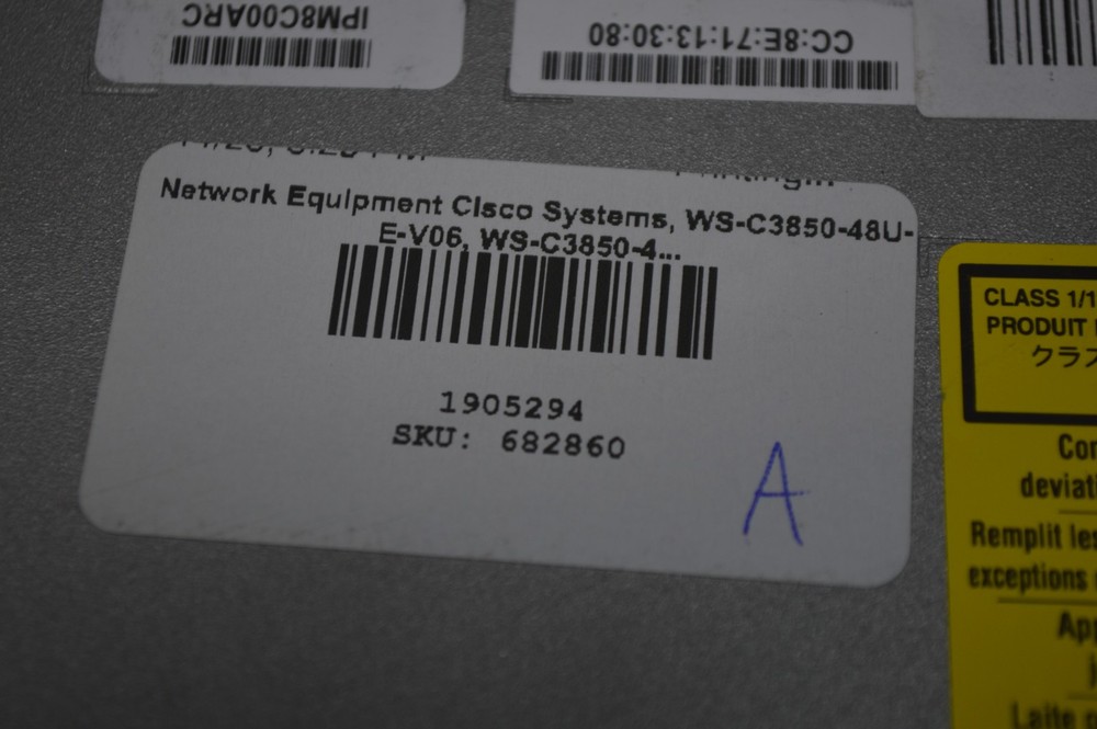 Cisco Systems WS-C3850-48U-E-V06 Network Switch
