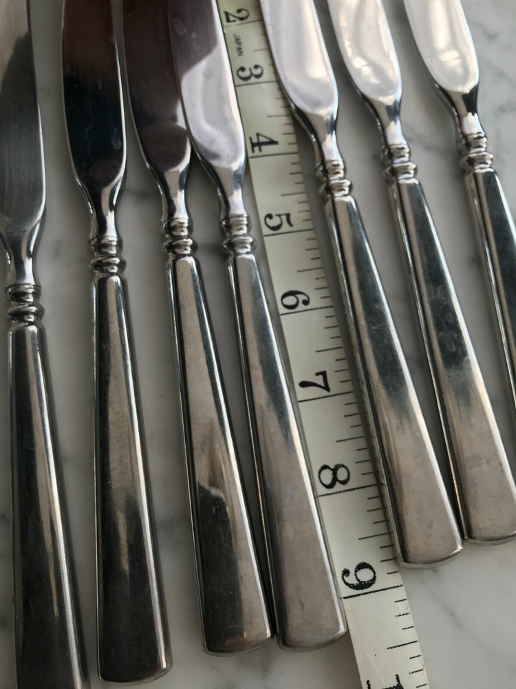 Oneida cube Stainless satin flatware - Motif - 7 knives dinner knife