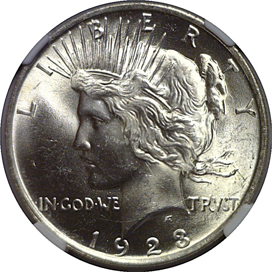 1923 Peace Dollar NGC MS-66